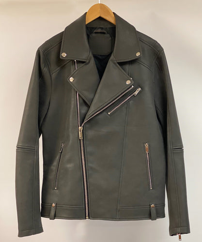 Men's Leather Jacket Gray #13