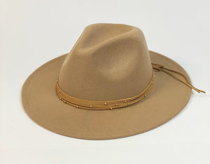 Faux Suede Bow-Trim Fedora Item #49
