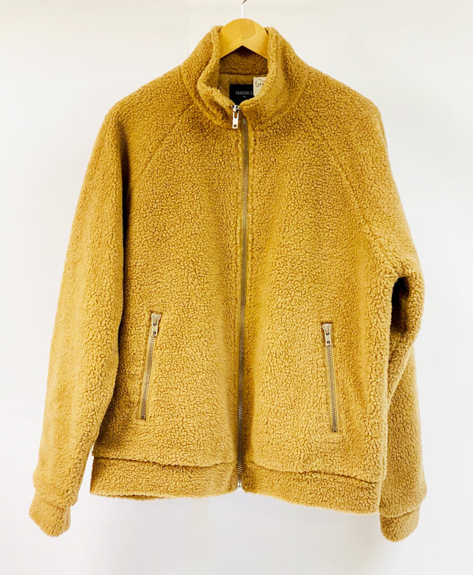 Tan Hooded Teddy Jacket Item #87