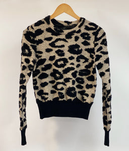 Fuzzy Leopard Print Sweater Item #193